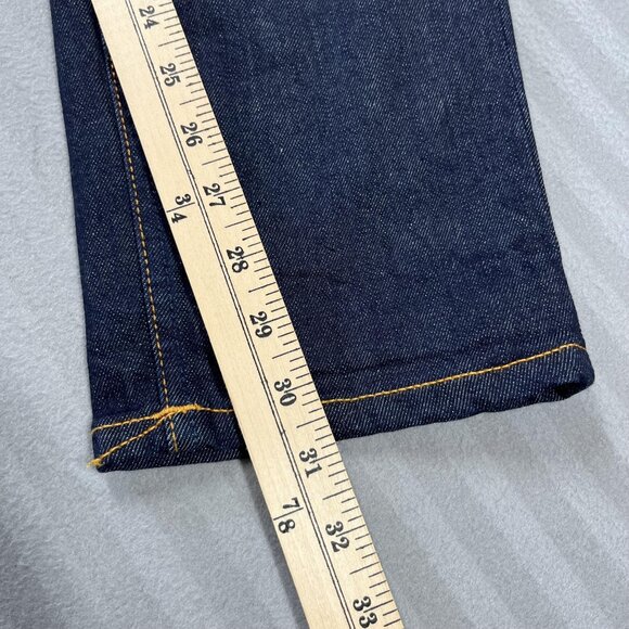 Nudie Jeans Co Lean Dean Jeans Mens 36x32 Dark Indigo Dry 16 Dips Made in Italy - Picture 7 of 16